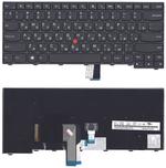 Клавиатура для ноутбука Lenovo ThinkPad Edge (T440, T440P, T440S) с подсветкой (Light), с указателем (Point Stick) Черный, Черный фрейм, RU