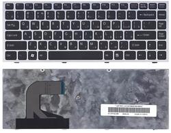 Клавиатура для ноутбука Sony Vaio (VPC-S11, VPC-S12, VPC-S13, VPC-S14) Black, (Серебряный фрейм) RU