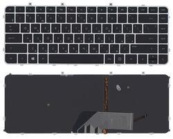 Клавиатура для ноутбука HP Envy (4-1000) с подсветкой (Light), Черный, (Серебряный фрейм) RU
