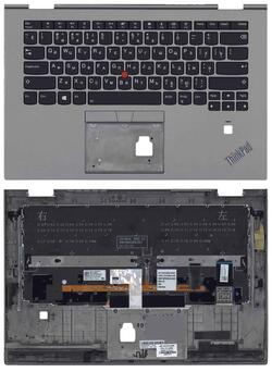 Клавиатура для ноутбука Lenovo ThinkPad X1 Yoga 3rd Gen Серебряный, (Серебряный TopCase) RU
