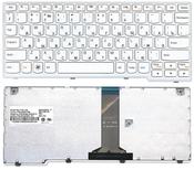 Клавиатура для ноутбука Lenovo IdeaPad S110, S206 Белый, (Белый фрейм), RU