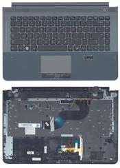 Клавиатура для ноутбука Samsung (RC420) Черный, с топ панелью (Серый), RU Клавиатура для ноутбука Samsung (RC420) Черный, с топ панелью (Серый), RU