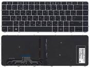 Клавиатура HP EliteBook (Folio 1000, 1040 G3) Черный с подсветкой (Light), (Серебряный фрейм) RU