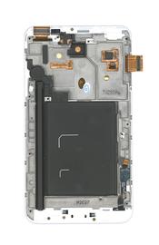Матрица с тачскрином для Samsung Galaxy Note 1 GT-N7000 белый с рамкой