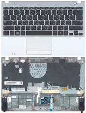 Клавиатура для ноутбука Samsung (NP350U2B) Черный, (Серебряный TopCase), RU