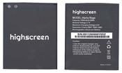 Батарея для смартфона Highscreen 8911260988YSDZ Alpha 4.2В Черный 1500мАч 5.55Вт