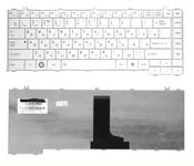 Клавиатура для ноутбука Toshiba Satellite (C600, C640, C645, C645D, L600, L600D, L630, L635, L640, L640D, L645, L645D, L745, L745D, L700, L700D, L700-T23R, L700-C305B, L735) Белый, RU/EN