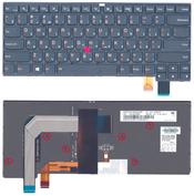 Клавиатура для ноутбука Lenovo Thinkpad T460P с указателем (Point Stick), с подсветкой (Light), длинный шлейф (Long Trail), Черный, (Без фрейма), RU