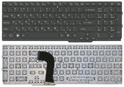 Клавиатура для ноутбука Sony Vaio (SVS15) с подсветкой (Light), Черный, (Без фрейма) Русский (горизонтальный энтер) Клавиатура для ноутбука Sony Vaio (SVS15) с подсветкой (Light), Черный, (Без фрейма) Русский (горизонтальный энтер)