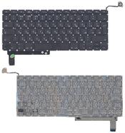 Клавиатура для ноутбука Apple MacBook Pro (A1286) (2011, 2012 года) с подсветкой (Light), Черный, (Без фрейма), с (SD), Русский (вертикальный энтер)