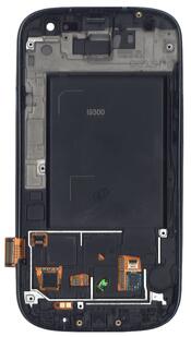 Матрица с тачскрином для Samsung Galaxy S3 GT-I9300 черный с рамкой