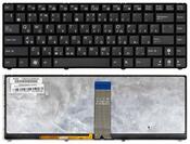 Клавиатура для ноутбука Asus U20, U20A, UL20, UL20A, UL20FT, Eee PC 1201, 1201HA, 1201K, 1201N, 1201NL, 1201T с подсветкой (Light), Черный, (Черный фрейм) RU