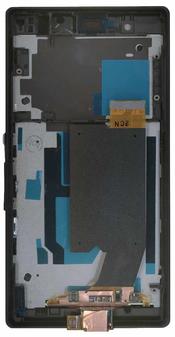 Матрица с тачскрином для Sony Xperia Z C6603 черный с рамкой