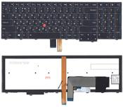 Клавиатура для ноутбука Lenovo ThinkPad Edge (E531, E540) с подсветкой (Light), с указателем (Point Stick) Черный, Серый фрейм, RU
