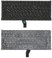 Клавиатура для ноутбука Apple MacBook Air 2010+ (A1369) (2012, 2013, 2014, 2015 года), Черный, (Без фрейма), Русский (вертикальный энтер)