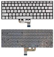Клавиатура для ноутбука Asus ZenBook UX333F c подсветкой (Light), Серебряный, (Без фрейма) RU