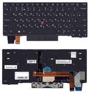 Клавиатура для ноутбука Lenovo ThinkPad X390 с подсветкой (Light), Черный, (Без фрейма), RU