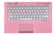 Клавиатура для ноутбука Sony Vaio (VPC-SB) Серебряный, с подсветкой (Light), (Pink TopCase), RU