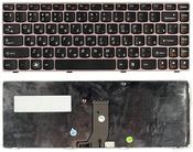 Клавиатура для ноутбука Lenovo IdeaPad (Z470, G470Ah, G470GH, Z370) Черный, (Серый фрейм), RU