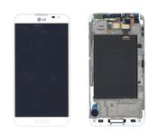 Матрица с тачскрином для LG OPTIMUS G PRO E980 E985 F240L/K/S с рамкой белый