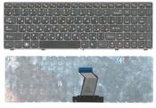 Клавиатура для ноутбука Lenovo IdeaPad (B570) Черный, (Бронзовый фрейм) RU