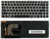 Клавиатура для ноутбука Sony Vaio (VPC-S) с подсветкой (Light), Черный, (Серебряный фрейм) RU Клавиатура для ноутбука Sony Vaio (VPC-S) с подсветкой (Light), Черный, (Серебряный фрейм) RU