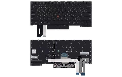 Клавиатура для ноутбука Lenovo Thinkpad X1 Extreme 2nd Gen Черный с подсветкой (Light), (Без фрейма), RU Клавиатура для ноутбука Lenovo Thinkpad X1 Extreme 2nd Gen Черный с подсветкой (Light), (Без фрейма), RU