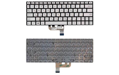 Клавиатура для ноутбука Asus ZenBook UX333F c подсветкой (Light), Silver, (Без фрейма) RU
