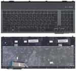 Клавиатура для ноутбука Asus G55, G55V, G55VW с подсветкой (Light), Черный, (Черный фрейм) RU