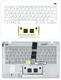 Клавиатура для ноутбука Asus (X200) Белый, (Белый TopCase), RU