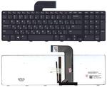 Клавиатура для ноутбука Dell Inspiron (5720, 7720, N7110) Vostro (3750) XPS (L702X) с подсветкой (Light) Черный, (Черный фрейм), RU