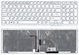 Клавиатура для ноутбука Sony Vaio (SVE17) Белый, с подсветкой (Light), (Белый фрейм) RU