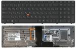Клавиатура для ноутбука HP EliteBook (8560W) с подсветкой (Light), с указателем (Point Stick), Черный Серый, (Серый фрейм) RU