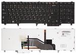 Клавиатура для ноутбука Dell Latitude (E6520, E6530, E6540) с указателем (Point Stick), с подсветкой (Light), Черный, RU