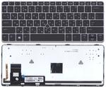 Клавиатура для ноутбука HP Elitebook (725 G2) с указателем (Point Stick), Черный, (Серый фрейм) RU