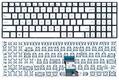 Клавиатура для ноутбука Asus (N501, N501J, N501JW, N501V, N501VW, G501, Q501, UX501, UX501JW, N541) с подсветкой (Light), Серебряный, (Без фрейма) RU