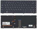 Клавиатура для ноутбука Lenovo IdeaPad (Y480) с подсветкой (Light), Черный, (Черный фрейм), RU