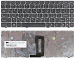 Клавиатура для ноутбука Lenovo IdeaPad (Z450, Z460, Z460A, Z460G) Черный, (Серый фрейм), RU