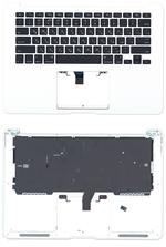 Клавиатура для ноутбука Apple MacBook Air 2013+ (A1466) Черный с топ панелью, Русский (горизонтальный энтер)