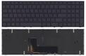 Клавиатура для ноутбука Clevo (P651) с подсветкой (Light), Черный, (Черный фрейм) RU
