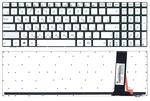 Клавиатура для ноутбука Asus (N550) с подсветкой (Light), Серебряный, (Без фрейма) RU/EN