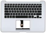 Клавиатура для ноутбука Apple MacBook Air 2012+ (A1466) Черный, (Серебряный TopCase), Русский (горизонтальный энтер)