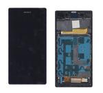 Матрица с тачскрином для Sony Xperia Z1 C6902 черный с фиолетовой рамкой