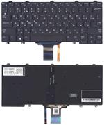 Клавиатура для ноутбука Dell Latitude E5250 E5250T E5270 E7250 E7270, Latitude 13 (7350), XPS 12 9250 Latitude 12 7275 с подсветкой (Light) Черный, (Без фрейма) RU