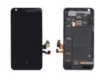 Матрица с тачскрином для Nokia Lumia 620 с рамкой черный