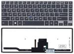 Клавиатура для ноутбука Toshiba Tecra (Z40) с подсветкой (Light), с указателем (Point Stick) Черный, Серый фрейм RU