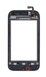 Тачскрин (Сенсор) для смартфона Huawei Ascend Y210 с рамкой черный