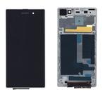 Матрица с тачскрином для Sony Xperia Z1 C6902 черный с белой рамкой