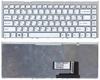 Клавиатура для ноутбука Sony Vaio (VGN-FW) Белый, (Серебряный фрейм) RU
