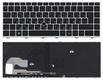 Клавиатура для ноутбука HP Elitebook (840 G5) Черный с подсветкой (Light), (Серебряный фрейм) RU